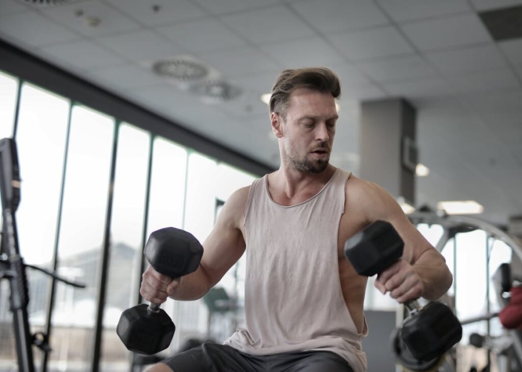 A man doing exercise