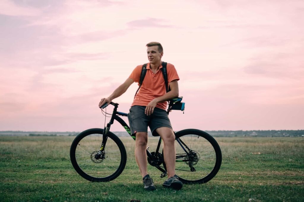 Cyclist Resting